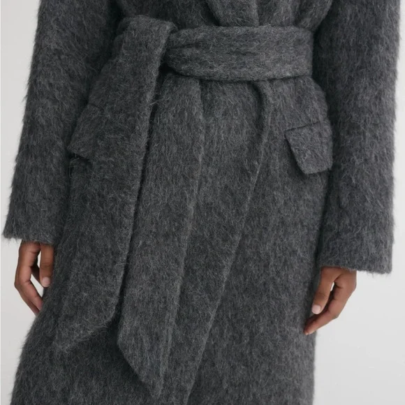 Gray Wool Blend Women's Coat